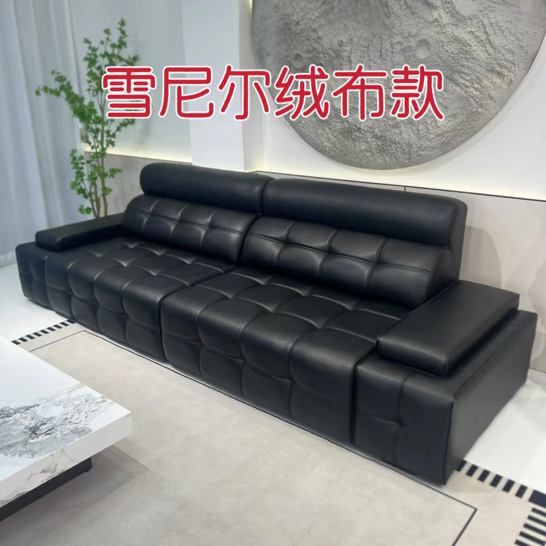 【雪尼尔绒】智能电动高靠劳伦斯布艺沙发意式轻奢家用雪尼尔绒沙发
