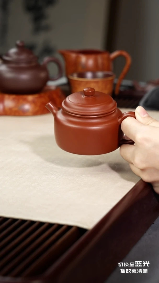 茶壶紫砂德钟·和-朱泥-130cc