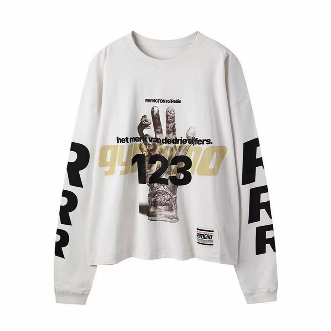 【卷毛专属】RRR123手掌做旧色长袖T