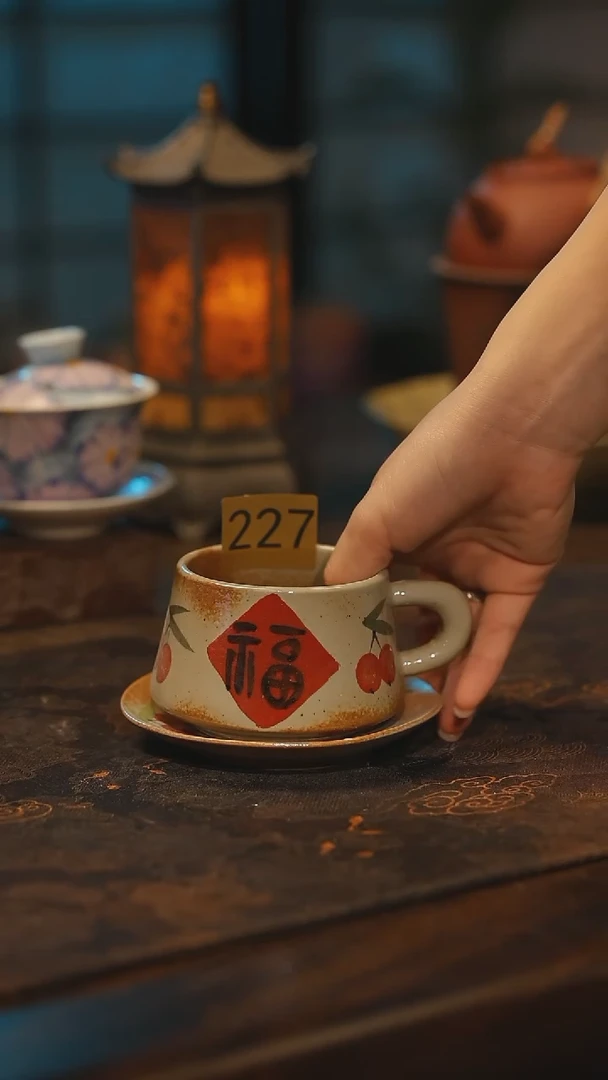 陶瓷227景德镇高温釉下彩手工手绘款式