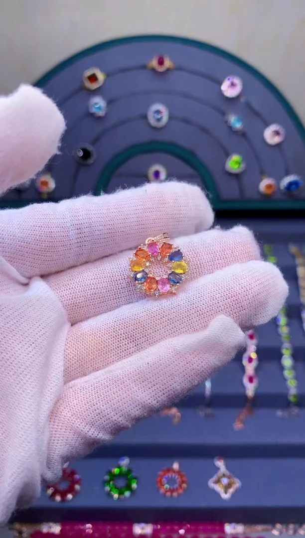 【闪购商品】蓝宝石颈饰银S925镶嵌2