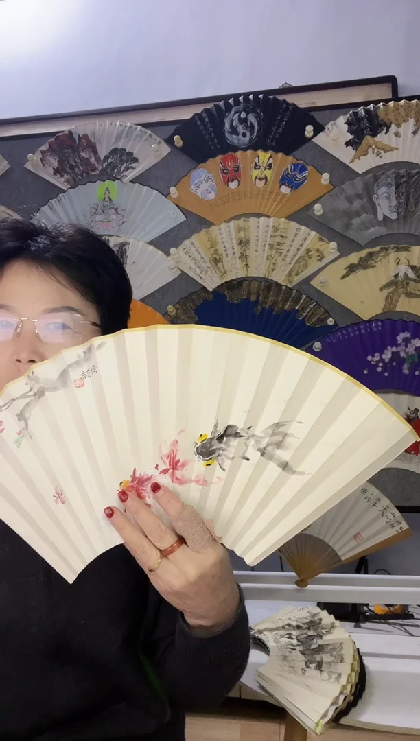 扇子九五寸十六方玉竹折扇