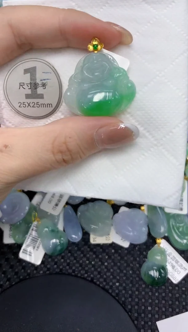 颈饰18K金镶嵌翡翠11111111