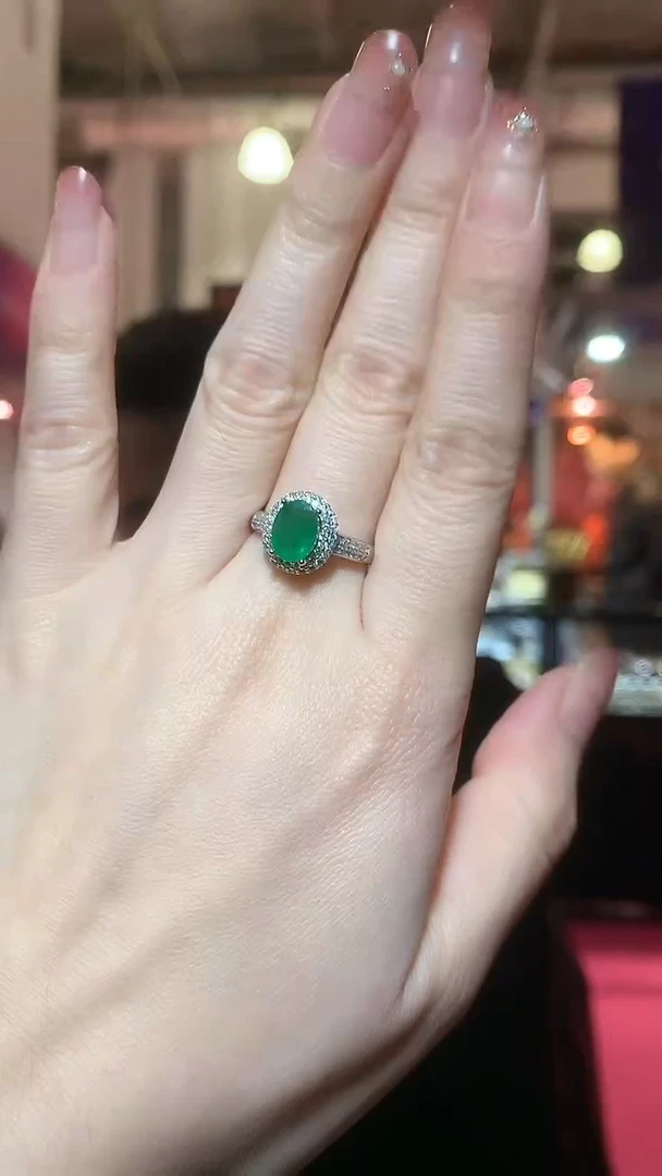 银S925镶嵌戒指祖母绿【宝石世家严选】