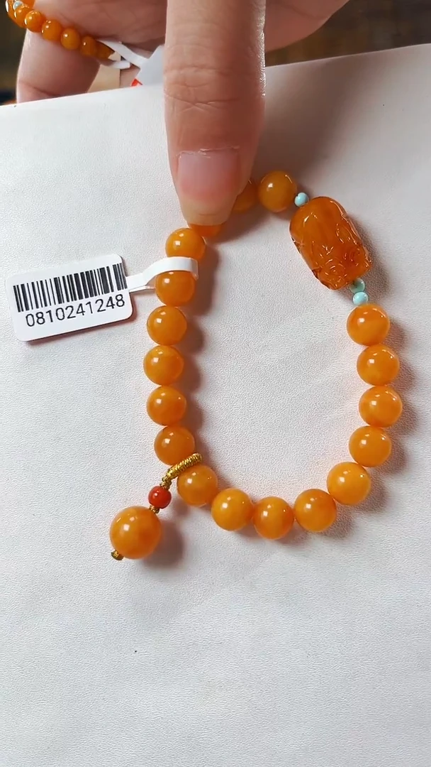 手链蜜蜡未镶嵌8mm蜜蜡，多样性只发其中一件