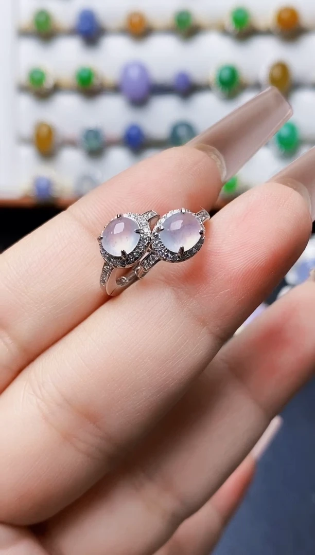 银S925镶嵌戒指翡翠0541