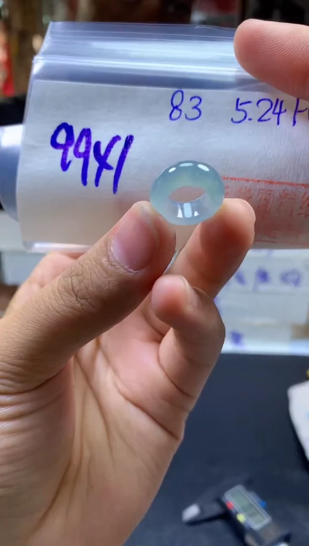 定制翡翠未镶嵌甜甜圈#99元-毛货需精细抛光