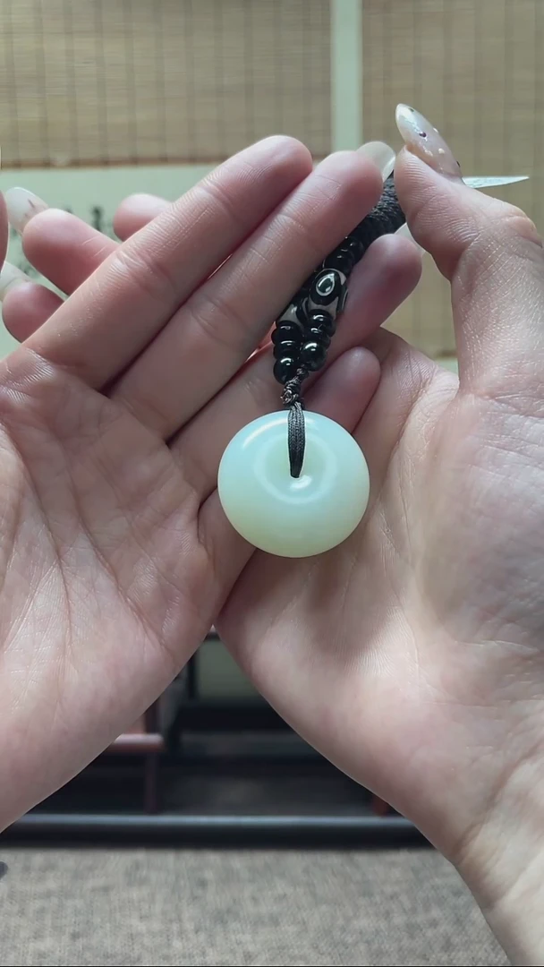 【闪购商品】和田玉颈饰未镶嵌羊脂白玉平安扣#610051