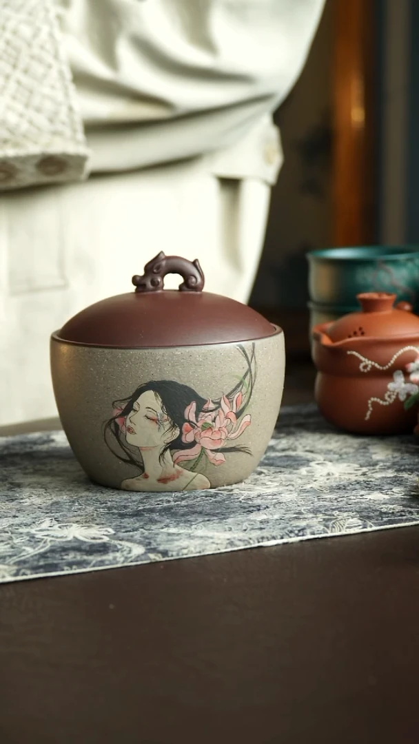 茶杯紫砂75号 新品上新福利价茶叶罐 宜兴紫砂原矿作品