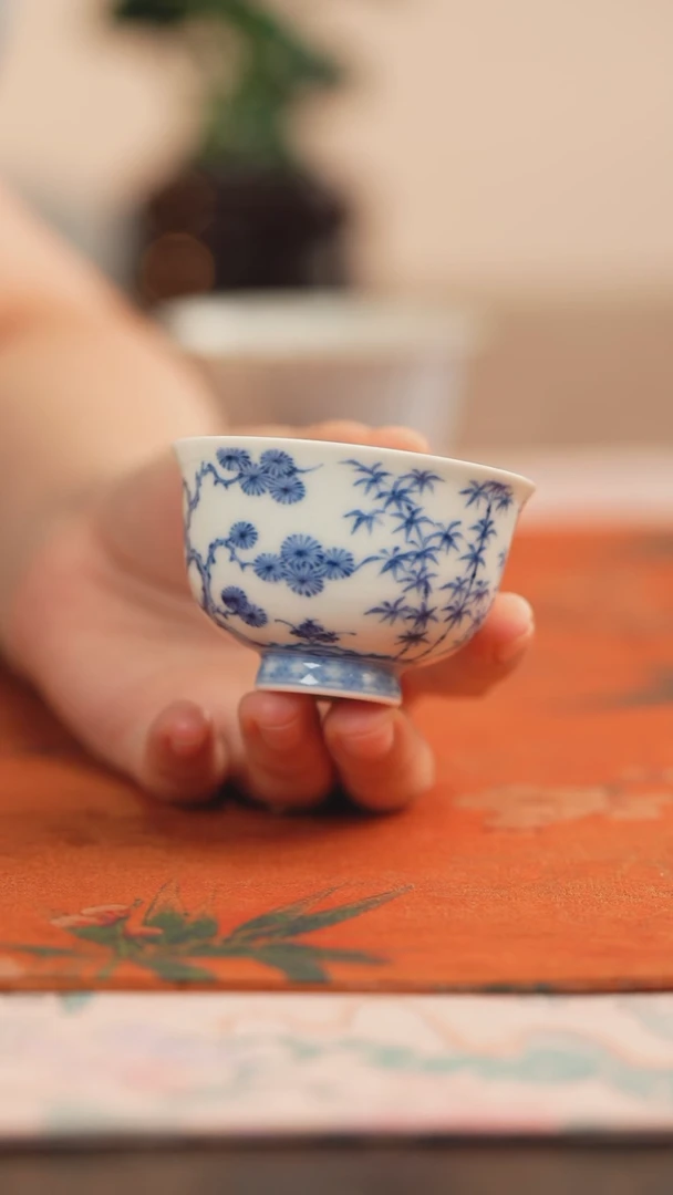 源明清忆松竹梅杯