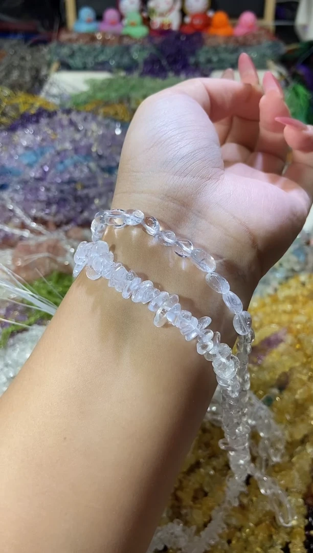 水晶珠宝半成品未镶嵌随形白水晶加白水晶