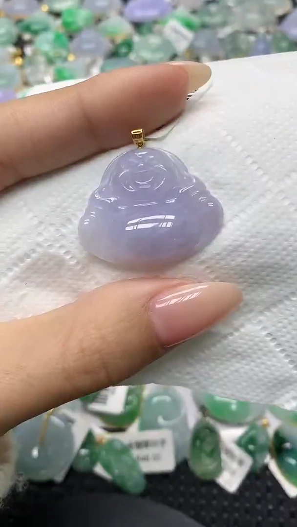 颈饰18K金镶嵌翡翠11111111111