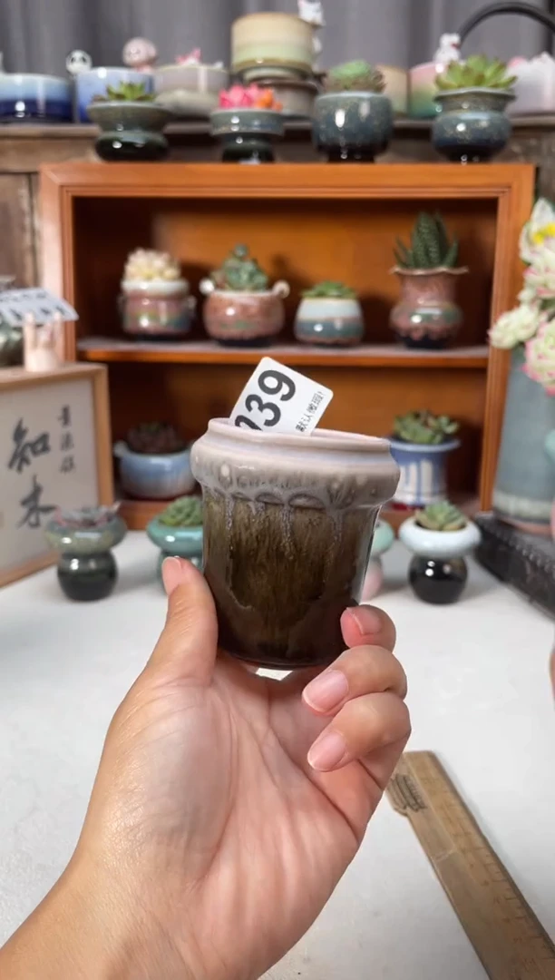 瓷片039知木小芳花盆