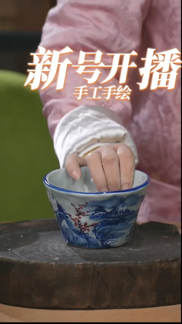 【闪购商品】瓶景德镇高温釉下彩手绘陶瓷