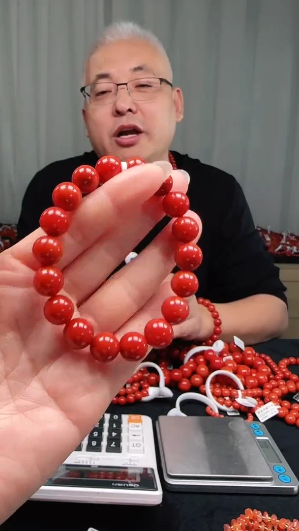 未镶嵌多样性发一件南红玛瑙【高货】锦红11mm阿东寨圆珠单圈