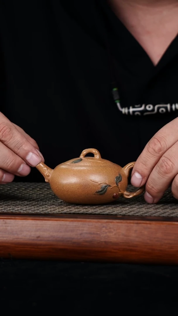 茶壶紫砂原矿老段泥小花器130cc
