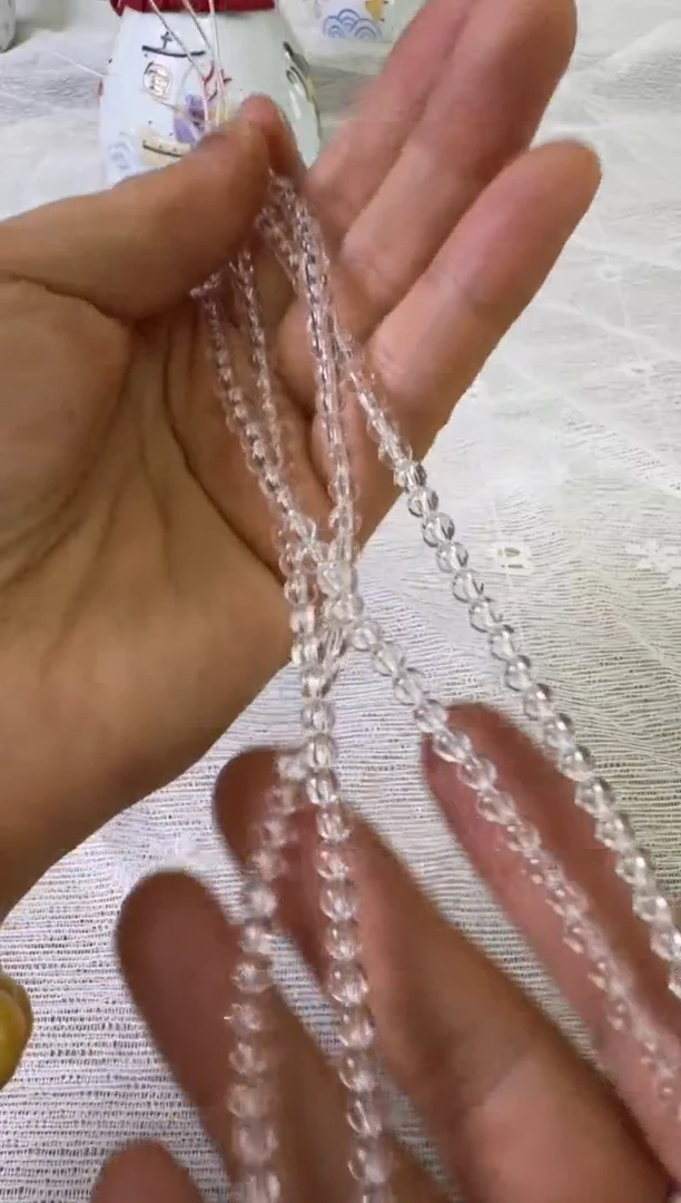 无非金属4MM白水串