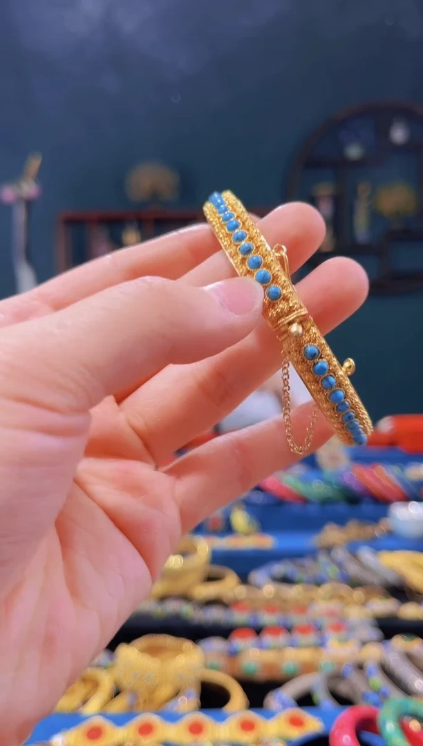 【闪购商品】花丝镶嵌手镯开口