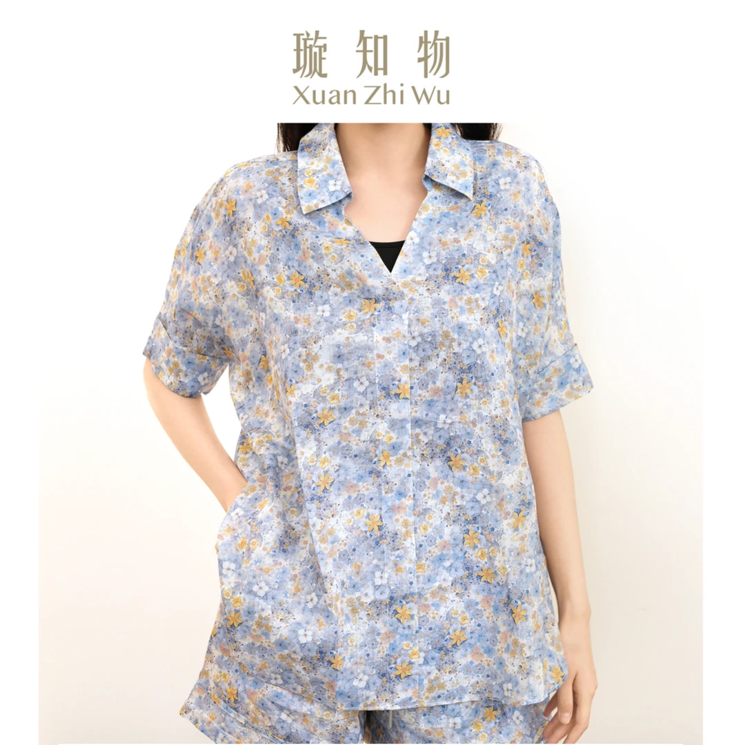 碎花初恋衬衫王璇原创设计