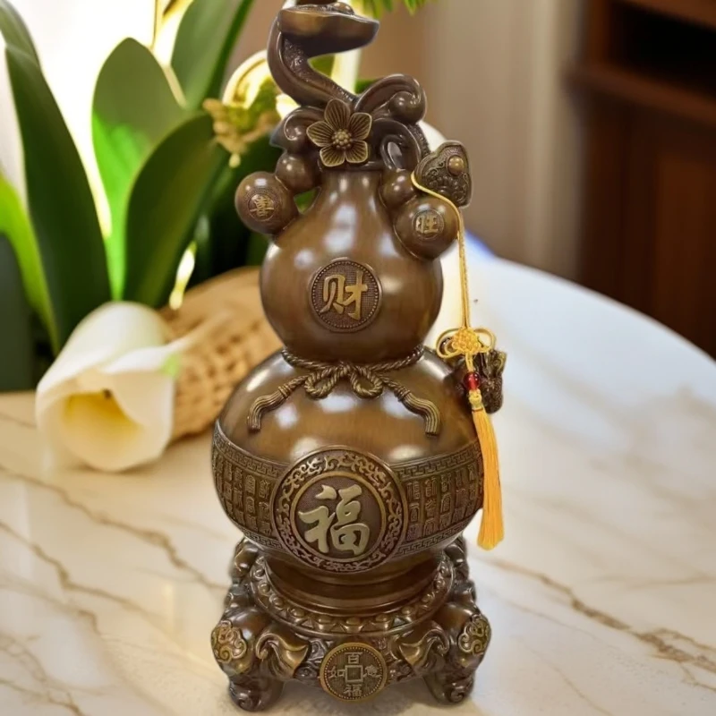 百福如意葫芦摆件可360°旋转客厅玄关电视柜乔迁新居装饰礼品