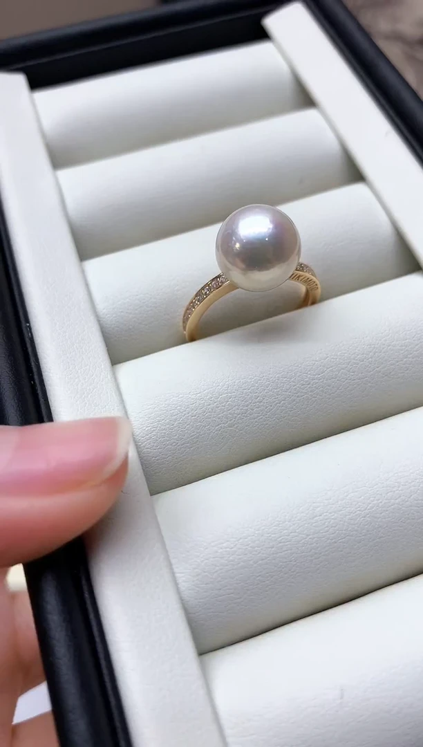 戒指银S925镶嵌淡水珍珠S925银淡水珍珠戒指