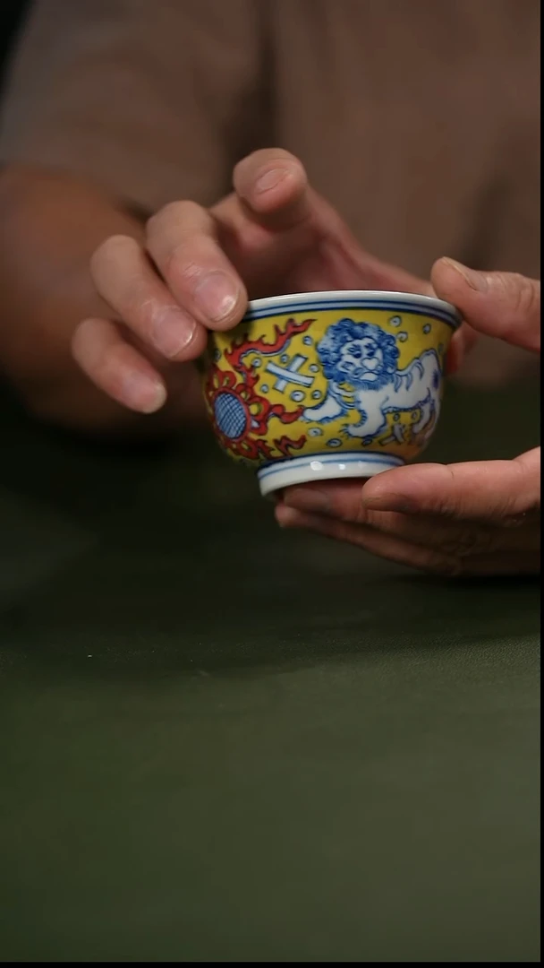 杯纯手工手绘陶瓷