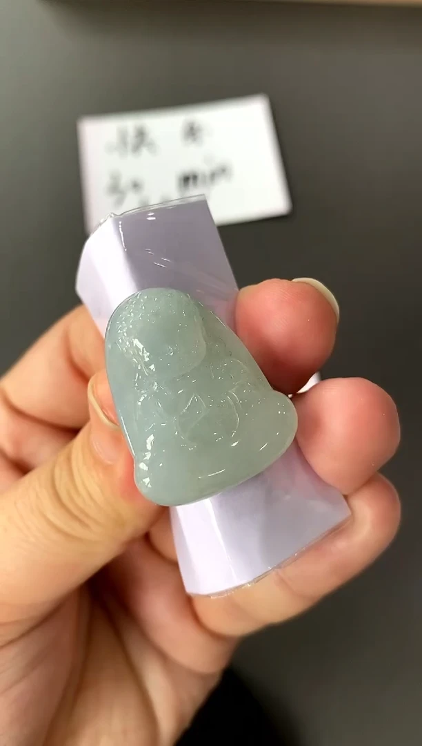【闪购商品】定制翡翠18K金镶嵌宝宝佛