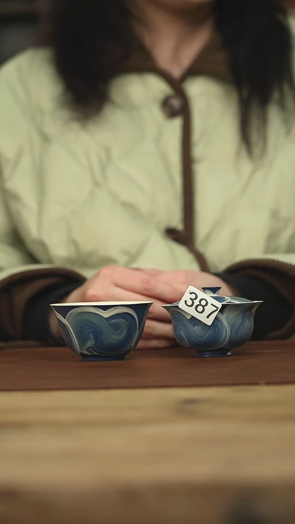 设计师手作款 牧渔盖碗