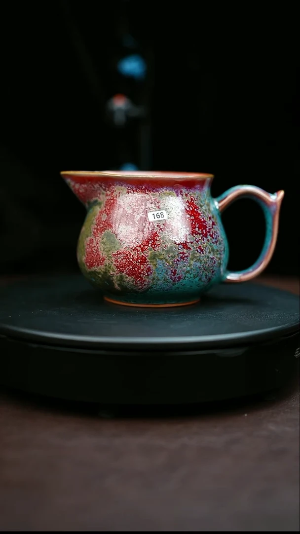 168#原矿钧瓷炉钧釉公道杯