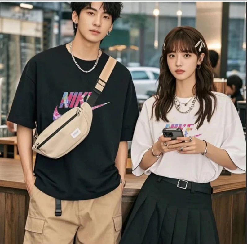 支持鉴定重磅新疆长绒棉短袖圆领云柔水光T打底衫男女纯棉T恤13