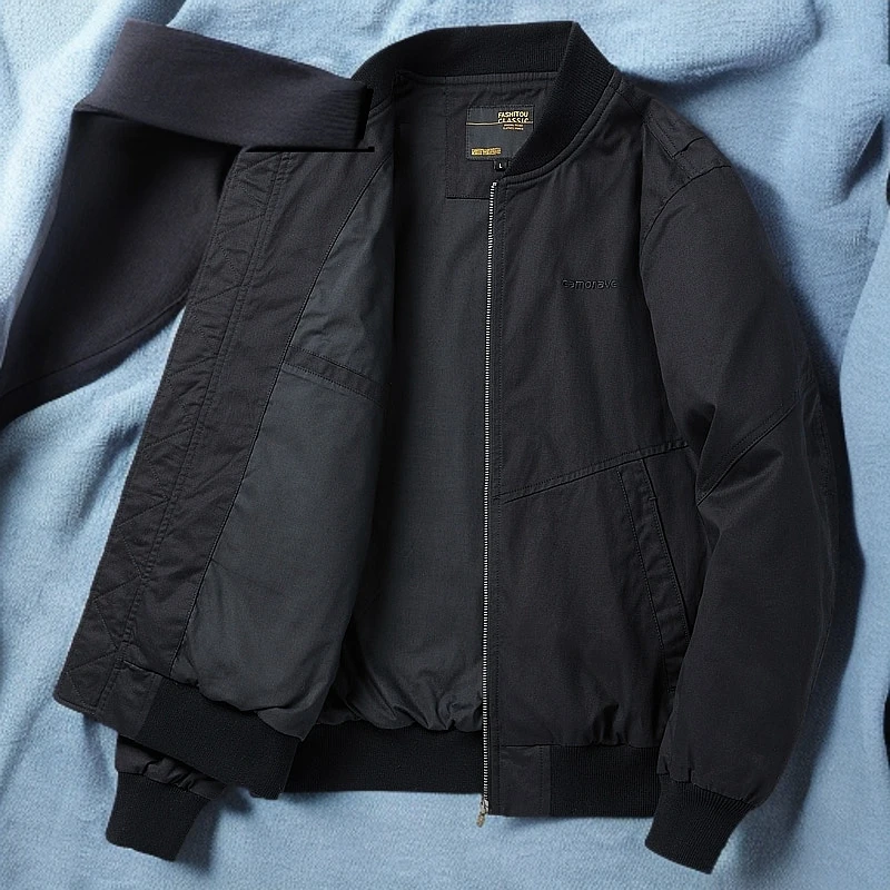 GPTSu纯棉短款宽松工装夹克休闲大码外套男春秋帅气上衣棒球服男