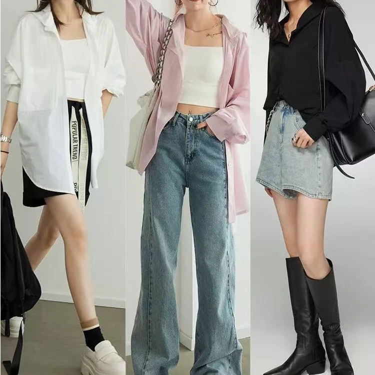 三穿防晒衬衫 舒爽速干简约长袖廓形衬衣外套