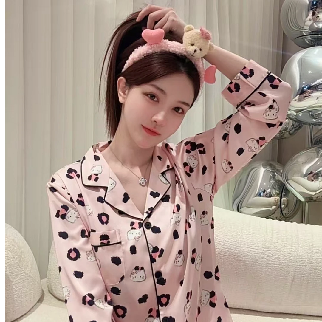 编号[D251-D300]睡衣女春季新款带胸垫卡通甜美家居服套装可外穿