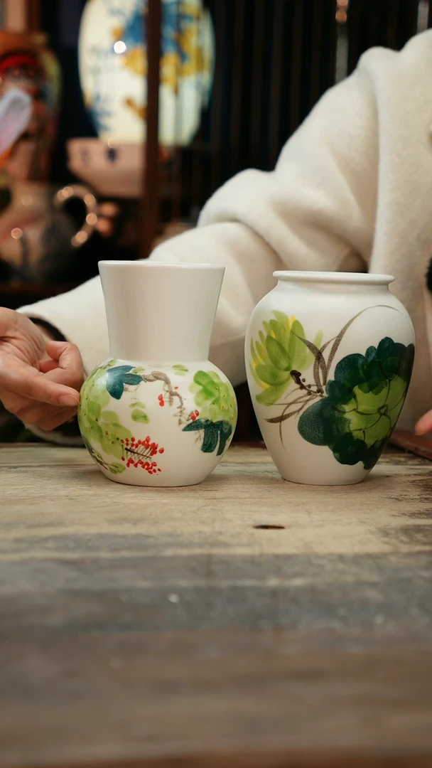 【闪购商品】瓷片景德镇纯手工釉下彩精品花瓶