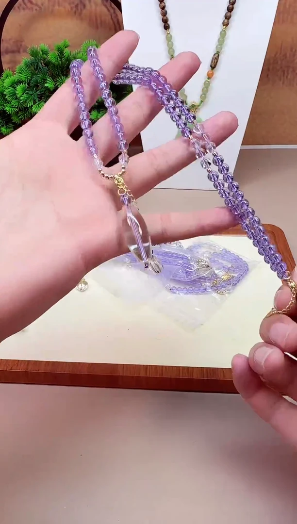 14K金镶嵌颈饰水晶A731