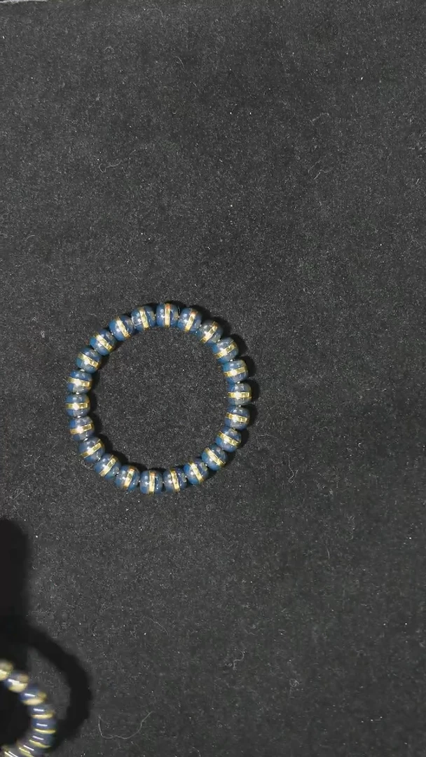 【闪购商品】琥珀裸石银S925镶嵌9mm天青一线天宽单圈