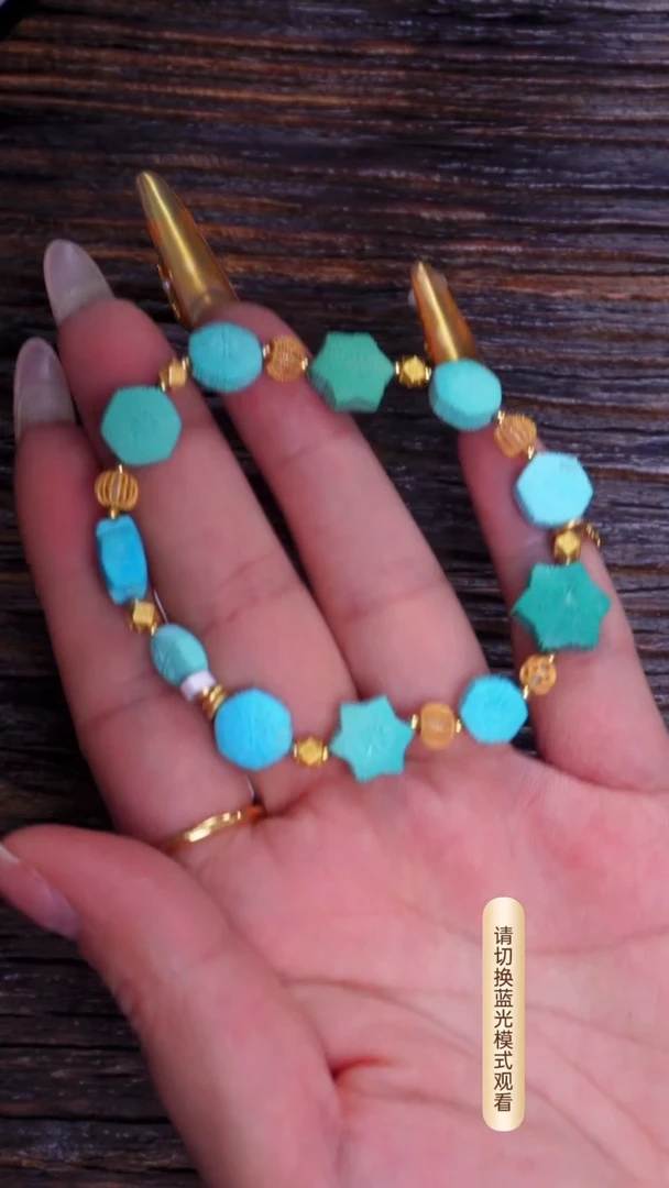 银S925镶嵌绿松石手链5M多样性发货一件