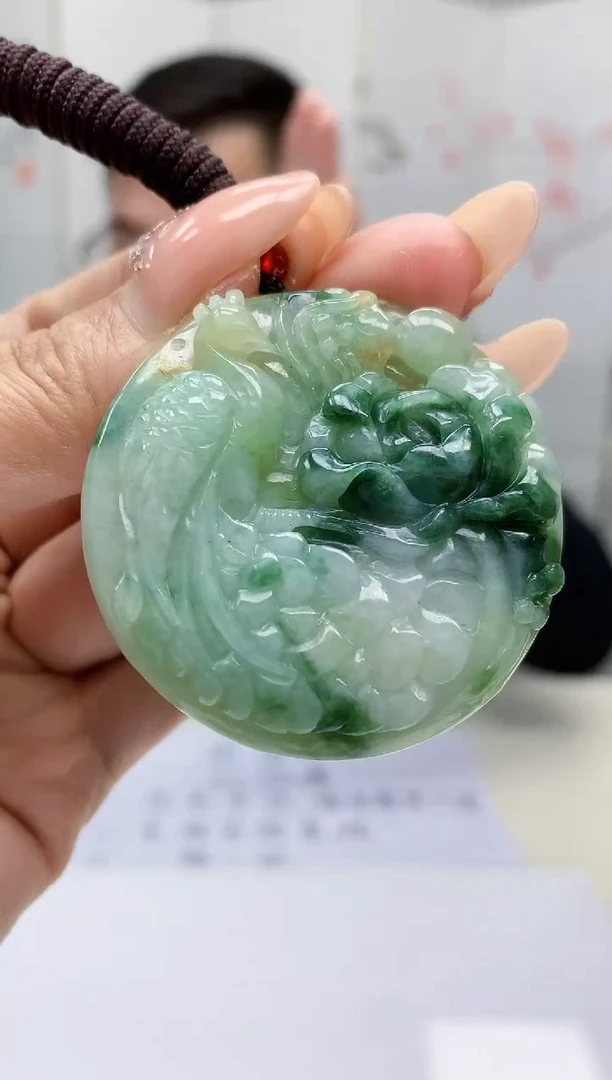 【闪购商品】定制翡翠未镶嵌5152MM-毛货挂件61