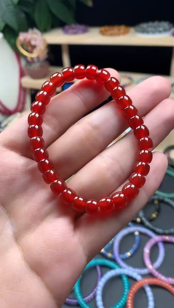 玛瑙/玉髓手链未镶嵌直切手串