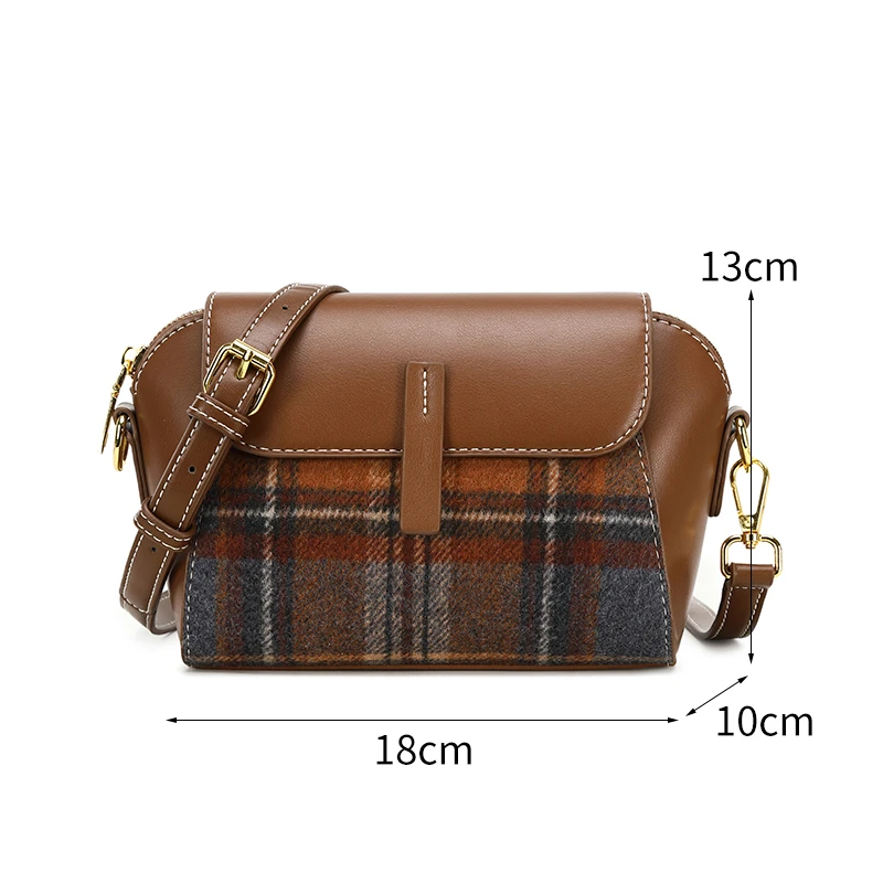 时尚经典手机包女士百搭斜挎小包23112709棕色