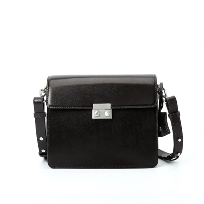 牛皮时尚斜跨单肩包经典复古20C0672