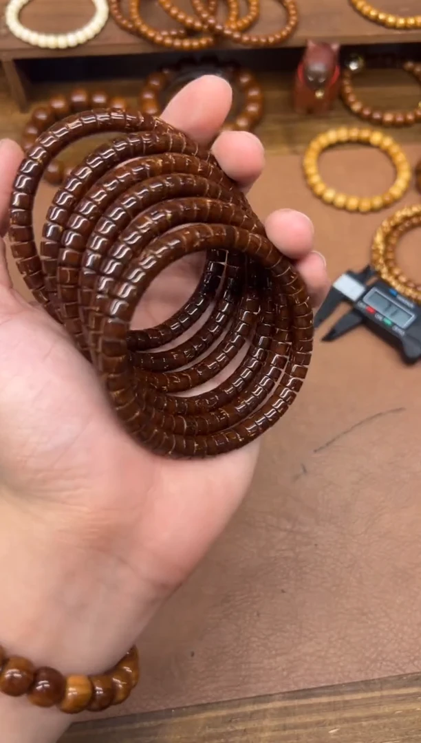 紫金鼠手串咖皮纯实心卡4*7厚切药片 超精工全品