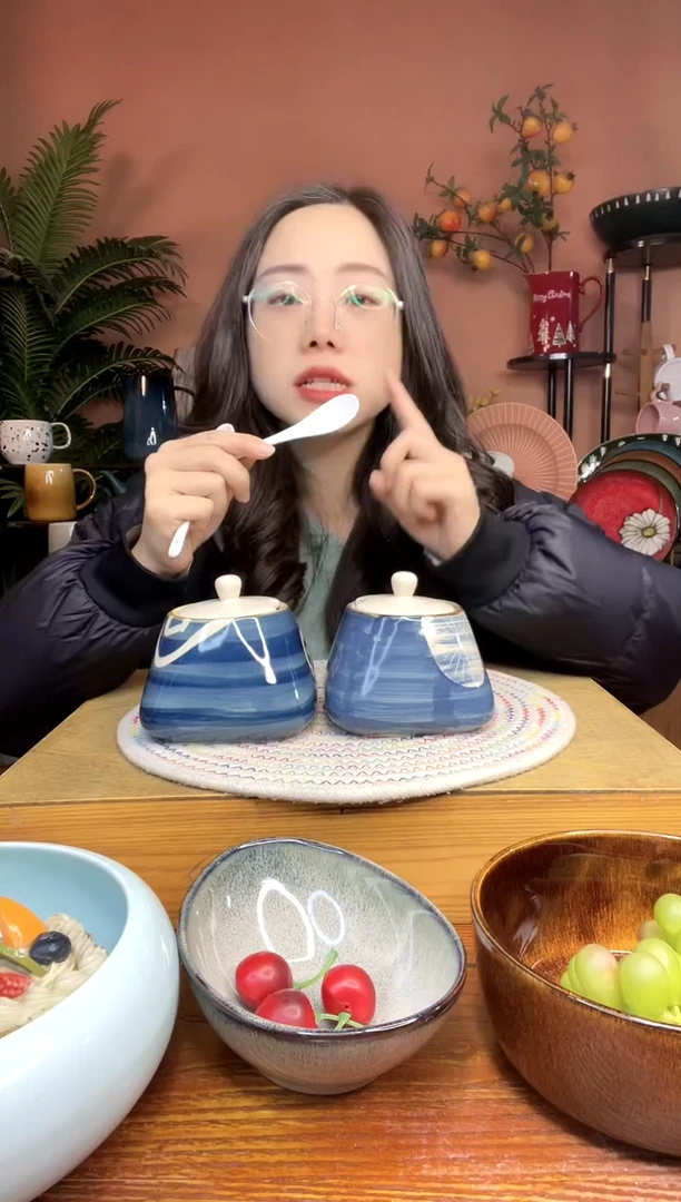 陶瓷500毫升手绘调料罐 2组  微瑕疵