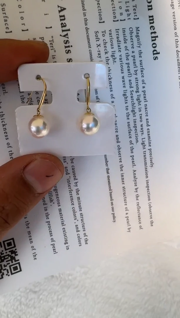 银S925镶嵌海水珍珠耳饰耳钩