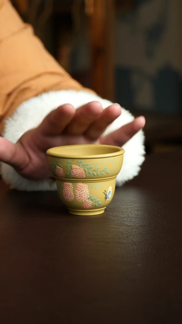茶杯紫砂40号 葫芦杯 宜兴紫砂原矿作品