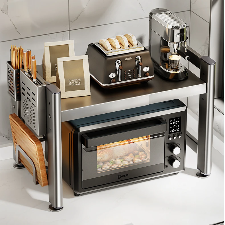 可伸缩多功能微波炉置物架烤箱架厨房置物架多层收纳置物架家用