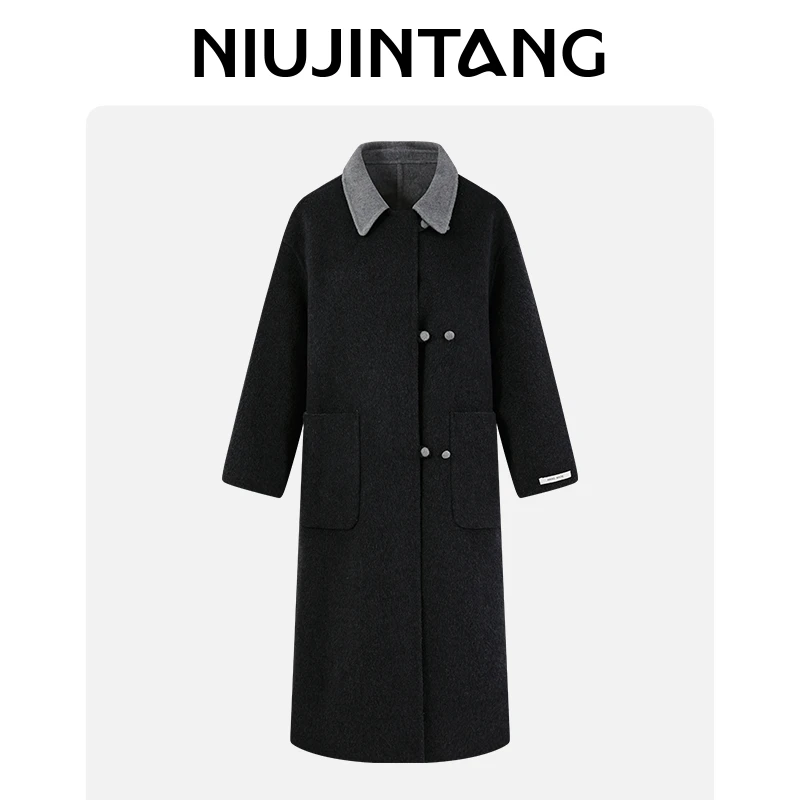 【NJT】2025年秋冬季时尚休闲韩系慵懒风设计感显瘦大衣外套SYG5517
