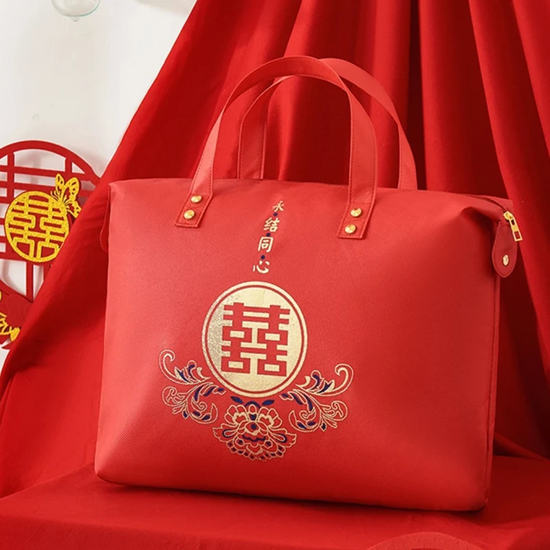 结婚被子收纳袋婚庆四件套包装袋加厚防水防潮整理袋无纺布手提袋