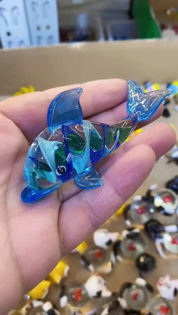 【闪购商品】琉璃手工艺品螺旋海豚