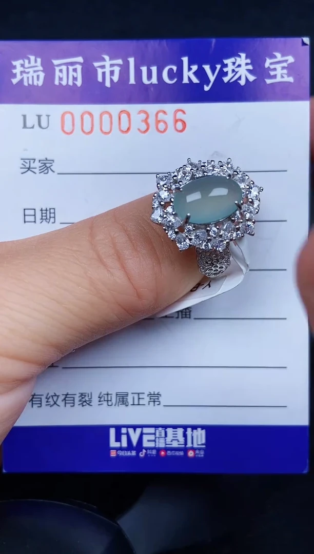 翡翠银S925镶嵌颈饰0366